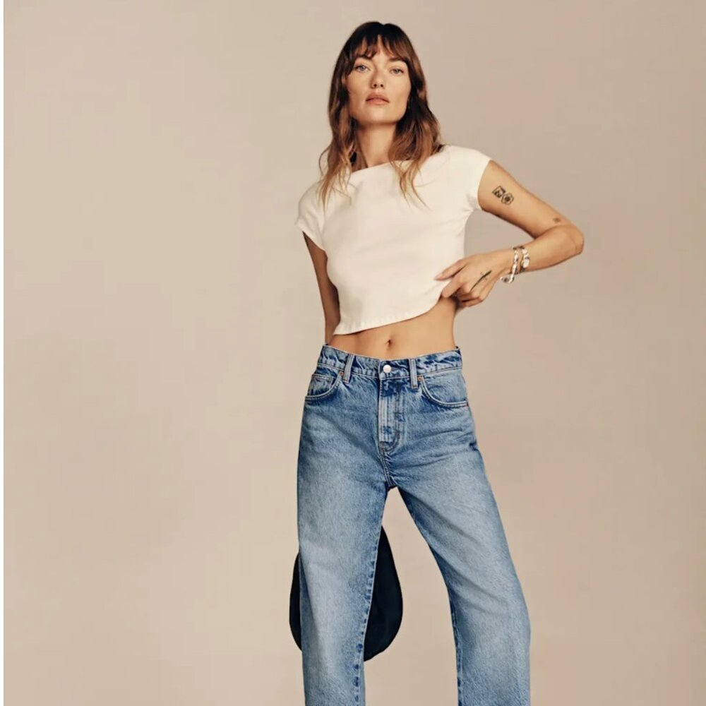 Reformation Val 90s Mid Rise Straight Jeans